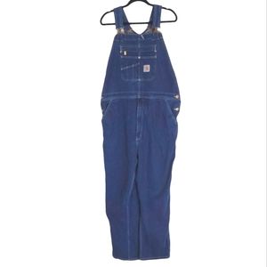 Carhartt Overalls Men's Blue Jeans  Loose Fit Size 40X32 Pre-owned